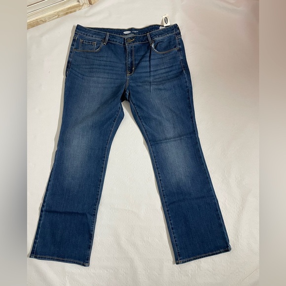 Old Navy Dark Blue Straight Leg Women's Jeans petite - Picture 1 of 5